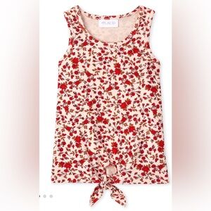 Children Place Girls XL (14) Red, Orange, and Cream Tank Top